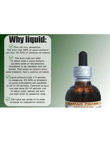 Extracto Líquido de Yarrow HawaiiPharm 60 ml - Natural y Concentrado