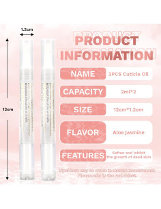 Bolígrafos de Aceite para Cutículas Meschett 2 Pcs Aloe Jazmín 2