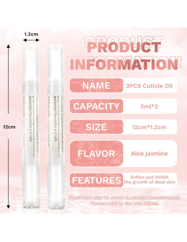 Bolígrafos de Aceite para Cutículas Meschett 2 Pcs Aloe Jazmín