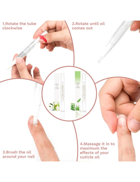 Bolígrafos de Aceite para Cutículas Meschett 2 Pcs Aloe Jazmín