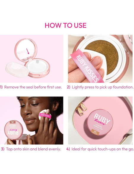 Base de Cojín Ruby Kisses 14.79g Cappuccino Hidratante