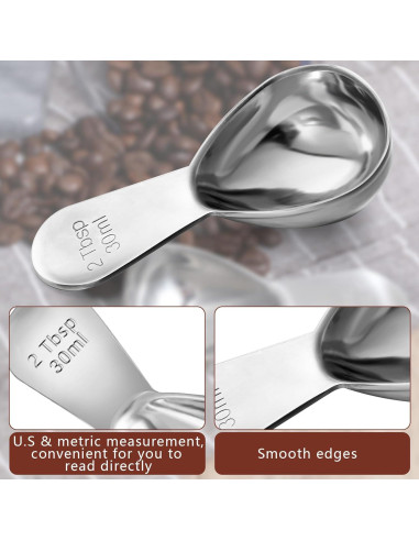Cuchara medidora de café Bremorou 30 ml acero inoxidable