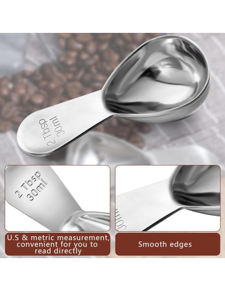 Cuchara medidora de café Bremorou 30 ml acero inoxidable