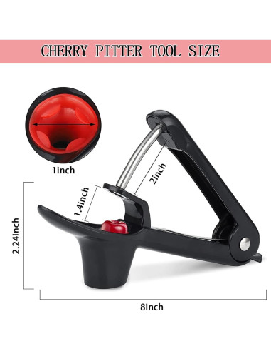 Deshuesador de Cereza Jusanice Acero Inoxidable Negro