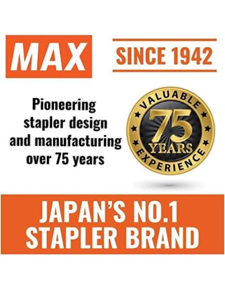 Grapadora Mini Flat Clinch MAX HD-10FL3, Negro, 113g