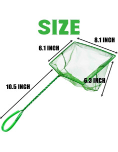 Red de Acuario AOODOOM 20.32 cm Paquete de 2 Verde 2