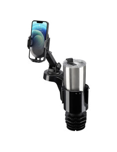 Soporte para teléfono en portavasos JOYTUTUS negro 360