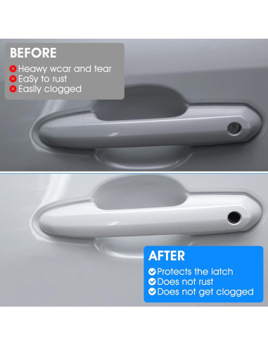 Cubierta Protectora de Agujero de Llave TIESOME 8 Pcs Negro