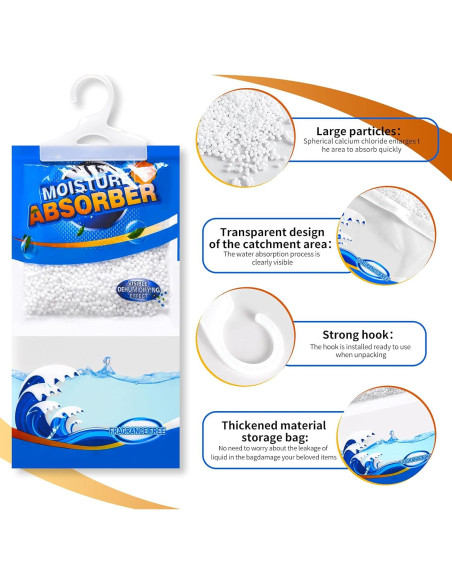 Bolsas Deshumidificadoras ZSZMFH 15 Paquetes 500ml Sin Olor