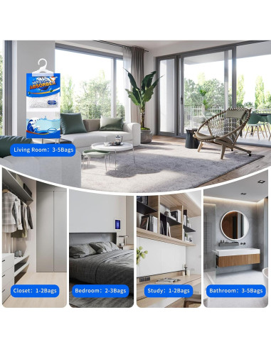 Bolsas Deshumidificadoras ZSZMFH 15 Paquetes 500ml Sin Olor