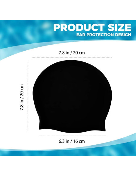 Gorro de Natación YOGINGO Silicona Extra Grande para Cabello Largo