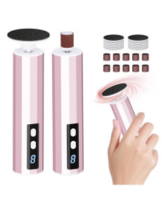 Removedor de Callos Eléctrico YUNRUO 2 en 1 9 Velocidades Oro Rosa