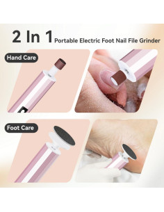Removedor de Callos Eléctrico YUNRUO 2 en 1 9 Velocidades Oro Rosa 2