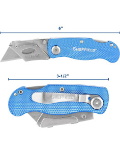 Cuchillo Utility Plegable Sheffield 12514 - Paquete de 3 2