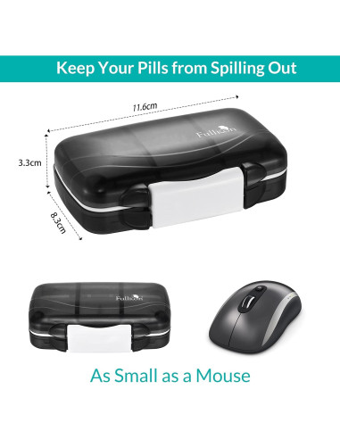 Organizador de Pastillas Portátil Fullicon Mediano 7 Compartimentos