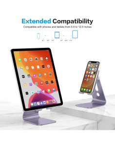 Soporte Ajustable para Tabletas OMOTON T2 Púrpura Estable 2