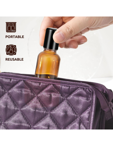 Paquete de 4 botellas de vidrio ámbar 30 ml Bofessor con rodillos Paquete de 4 botellas de vidrio ámbar 30 ml Bofessor con rodillos