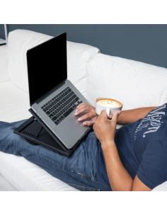 Mesa de escritorio portátil Mind Reader ajustable negra 37.47x27.94cm 2