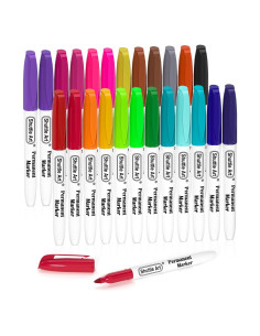 Set de 24 Marcadores Permanentes Shuttle Art Punta Fina Multicolor