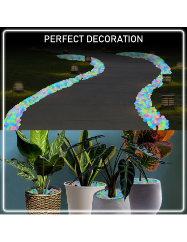 500 Piedras Brillantes Luminosas ZRAIUPUSA para Jardín y Acuario