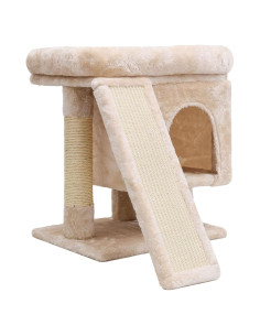 Árbol para Gatos SYANDLVY Beige con Poste y Tabla de Rascado