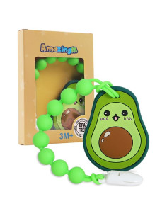 Mordedor de Silicona Alimentaria AmazingM Aguacate con Clip