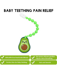 Mordedor de Silicona Alimentaria AmazingM Aguacate con Clip 2