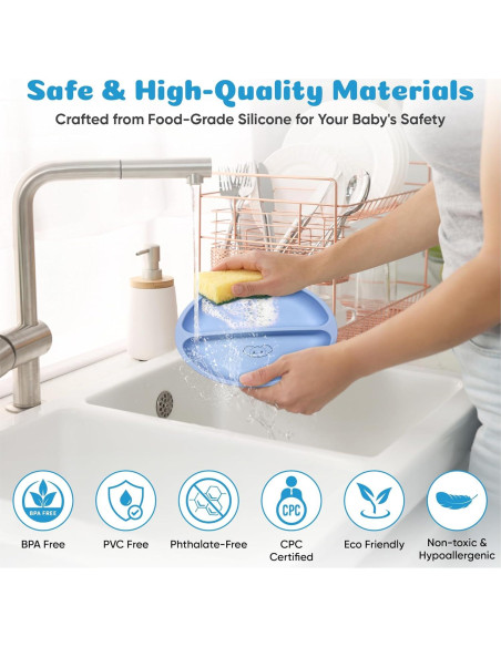 Juego de Alimentación de Silicona Eight4you - 12 Piezas para Bebés