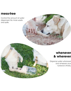 Botella de Agua Plegable Pebble Pet 300ml con Filtro para Mascotas 2