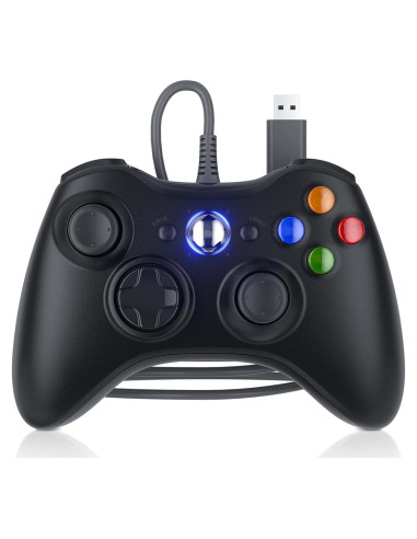 Controlador con Cable LENISUOLE para PC y Xbox 360 - Joystick Mejorado