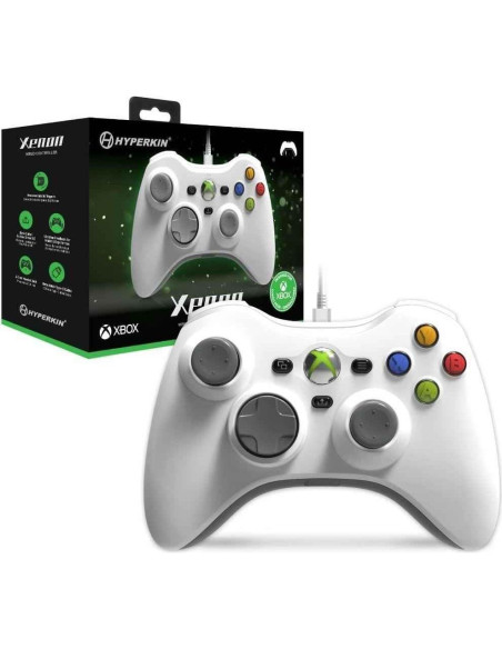 Controlador con cable Hyperkin Xenon Blanco para Xbox y PC