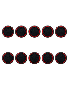 Tapa de Joystick INGQI 10 Piezas Negro y Rojo para PS2/PS3/PS4