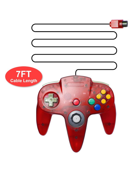 Controlador Retro KIWITATA para Nintendo 64 con Cable 1.83m