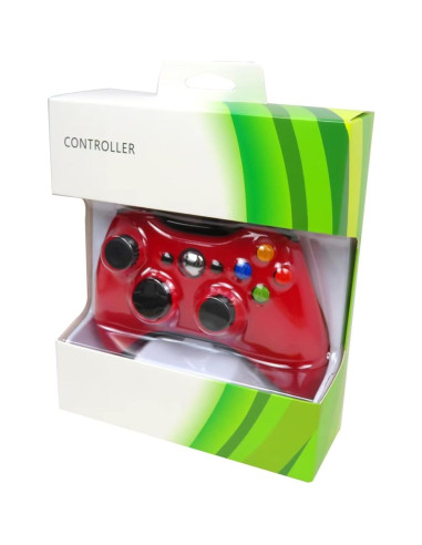 Gamepad USB con Cable USonline911 para Xbox 360 y PC Rojo