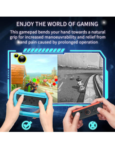 Funda de agarre DLseego para JoyCon Switch 2 - Rojo Azul 2