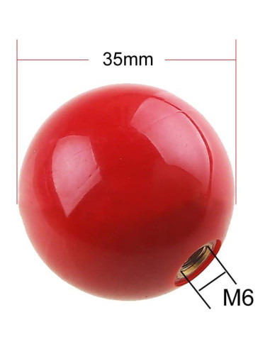 Cabeza de Joystick Redondo Balltop 35mm M6 Lasenersm - Azul y Rojo