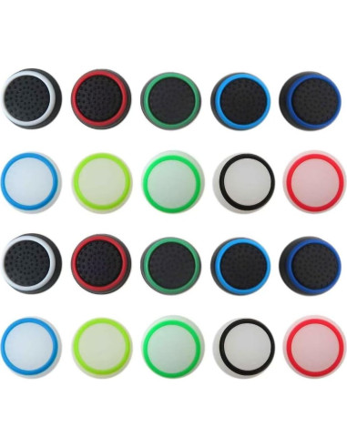 20 Tapas de Agarre de Pulgar Silicona FYAKSYAS para PS4/5 y Xbox