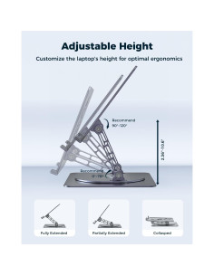 Soporte de Laptop Aoviho L6 Ajustable Ergonómico 1.22 kg 2
