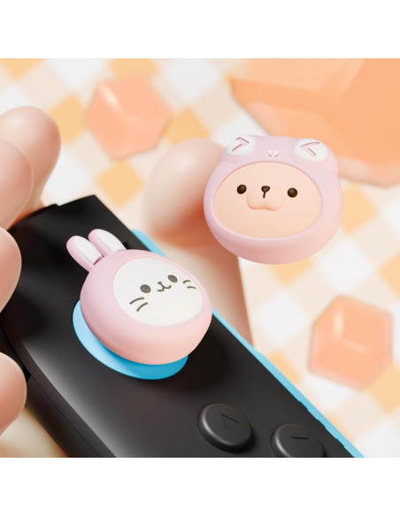 Agarraderas para Pulgares PlayVital para Nintendo Switch 2 - Silicona Kawaii
