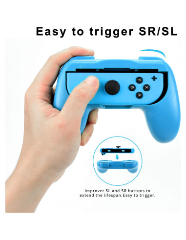 Agarres Joy-Con para Nintendo Switch Laimax - 2 Pack Rojo/Azul