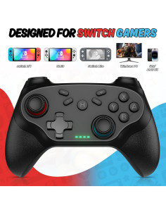 Controlador inalámbrico Nonbliep para Nintendo Switch - Negro 2