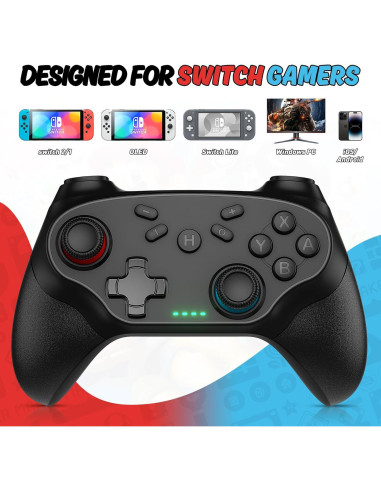 Controlador inalámbrico Nonbliep para Nintendo Switch - Negro