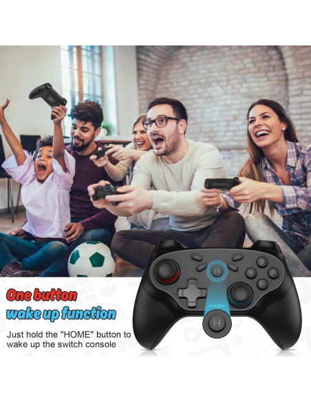 Controlador inalámbrico Nonbliep para Nintendo Switch - Negro