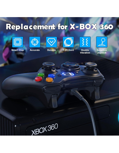 Controlador Xbox 360 Conectado LENISUOLE para PC - Joystick Mejorado