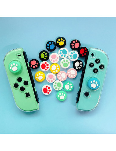28 Tapas de Agarre de Pulgar Silicona Epstur para Nintendo Switch