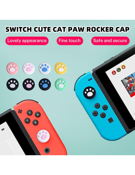 28 Tapas de Agarre de Pulgar Silicona Epstur para Nintendo Switch