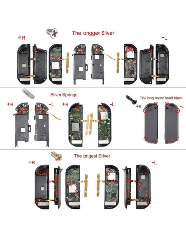 Juego de Botones eXtremeRate Rojo para Nintendo Switch JoyCon