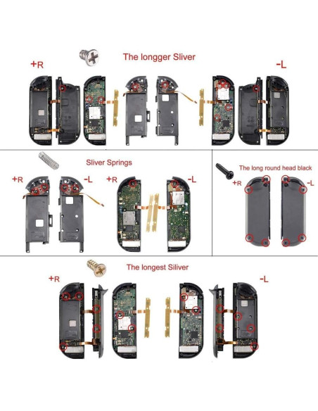 Juego de Botones eXtremeRate Rojo para Nintendo Switch JoyCon