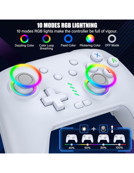 Controlador Inalámbrico HUDOBBYE Pro para Switch OLED Lite