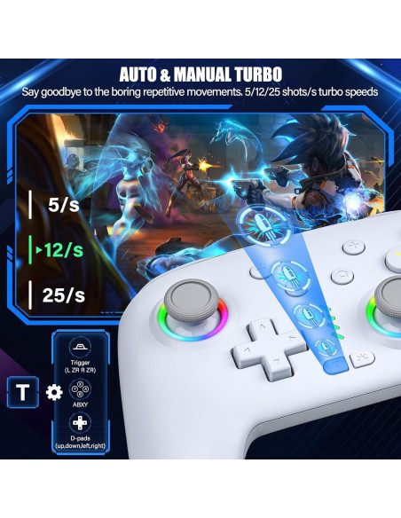 Controlador Inalámbrico HUDOBBYE Pro para Switch OLED Lite